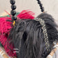 Feather Flap Bag Black