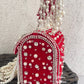 Premium Tassle Box clutch Red