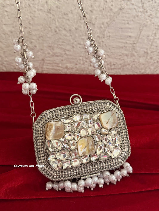 Zareen Mini Metal Bag Sliver