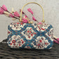 Naina Blue White Floral Clutch