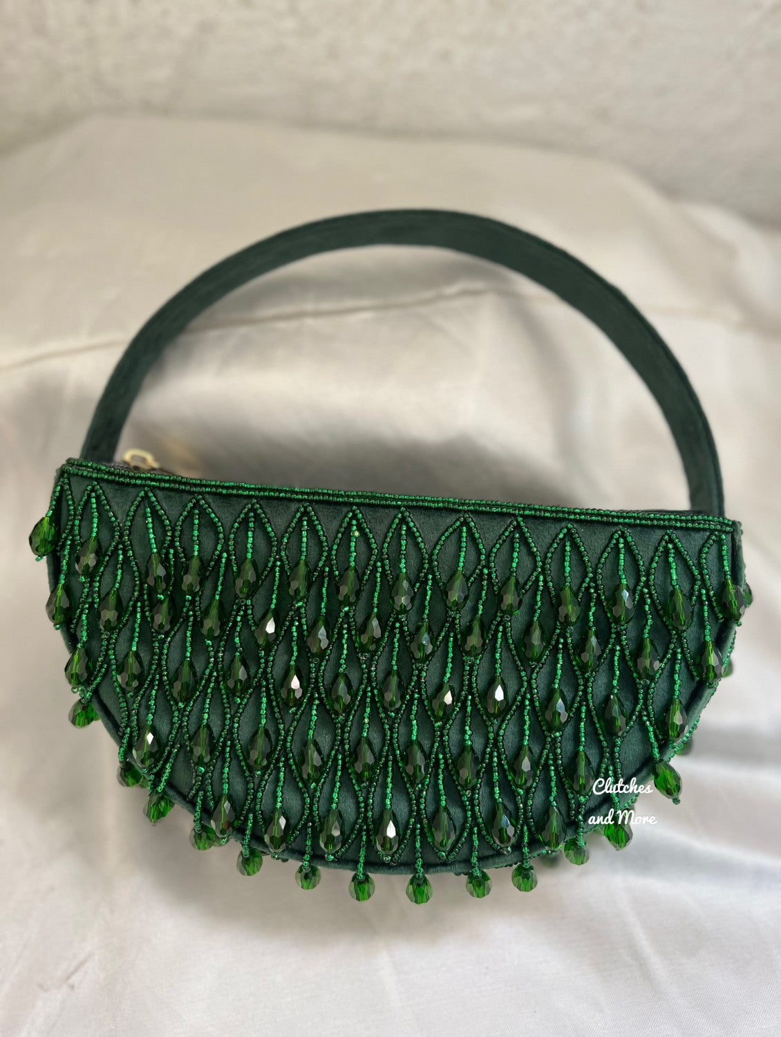 Crystal Chand Premium Clutch Green