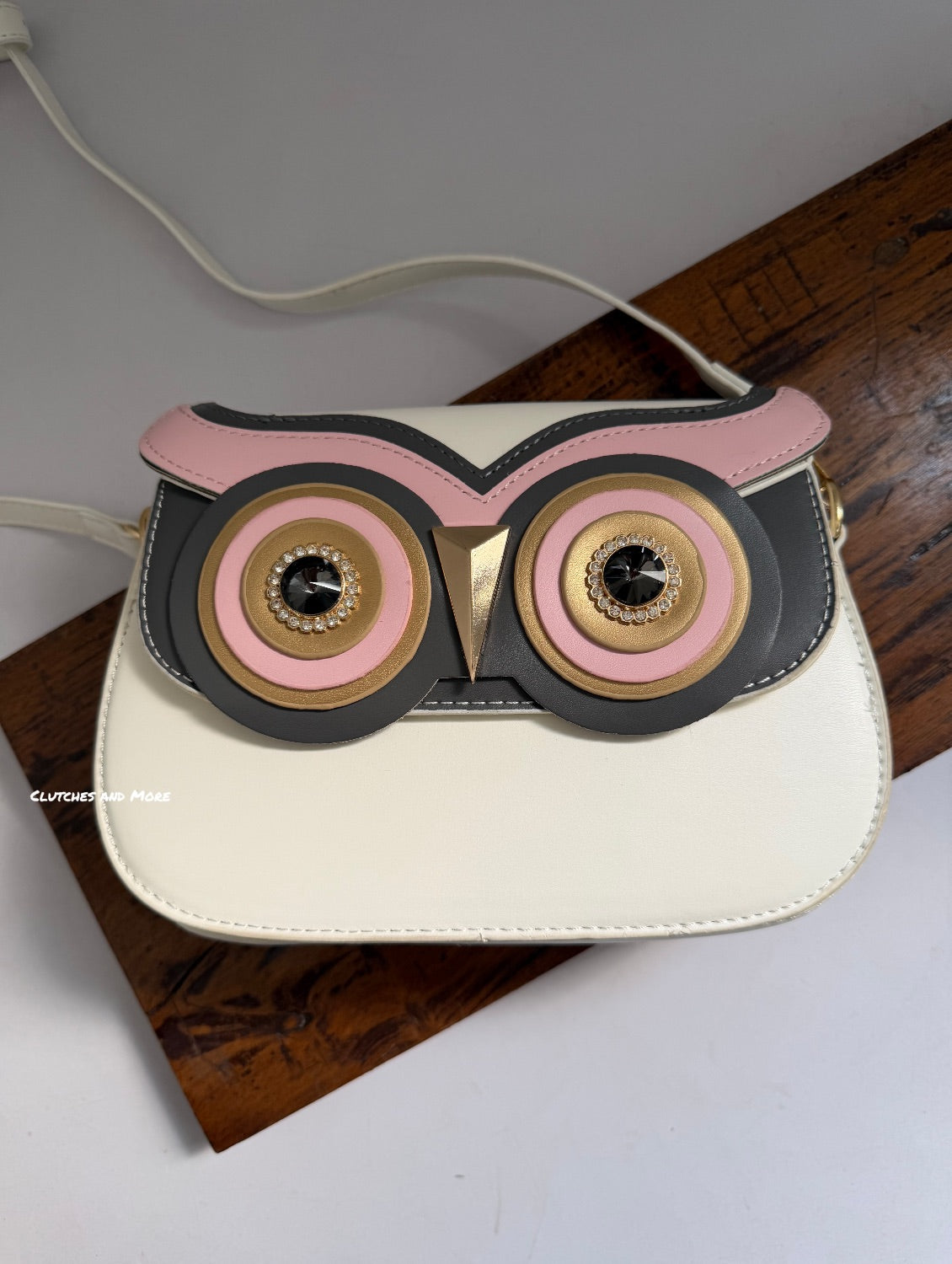 Owl Crossbody Bag White