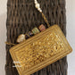 Maharani  Mother of pearl luxury clutch Gold