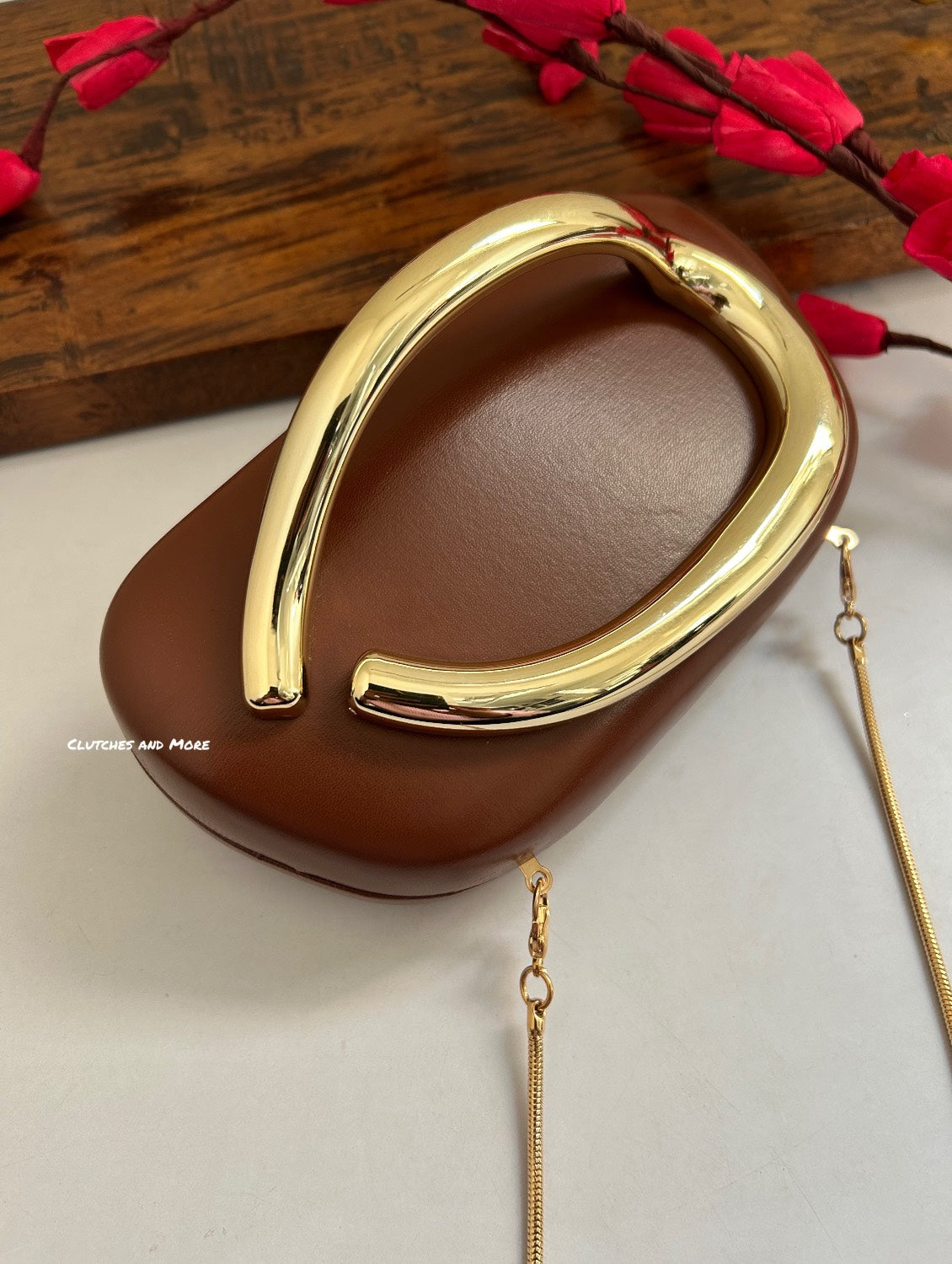 The ZARA Clutch Tan Brown