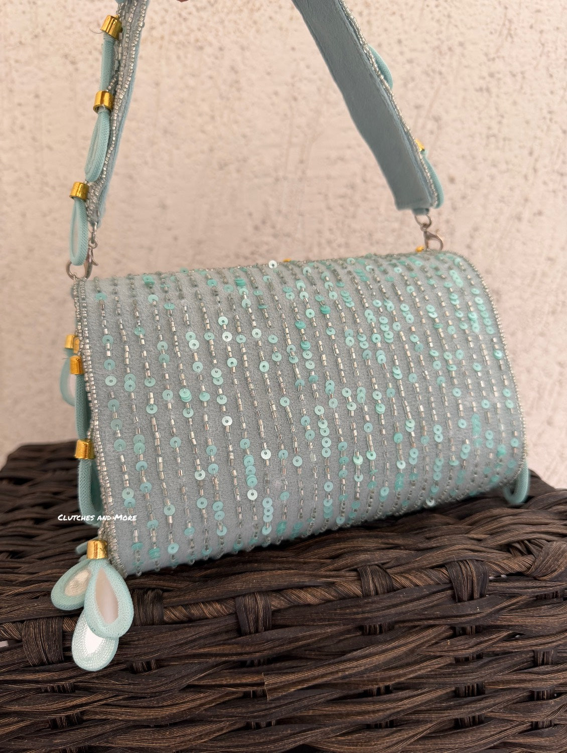 Mirror Flap Bag Aqua Blue