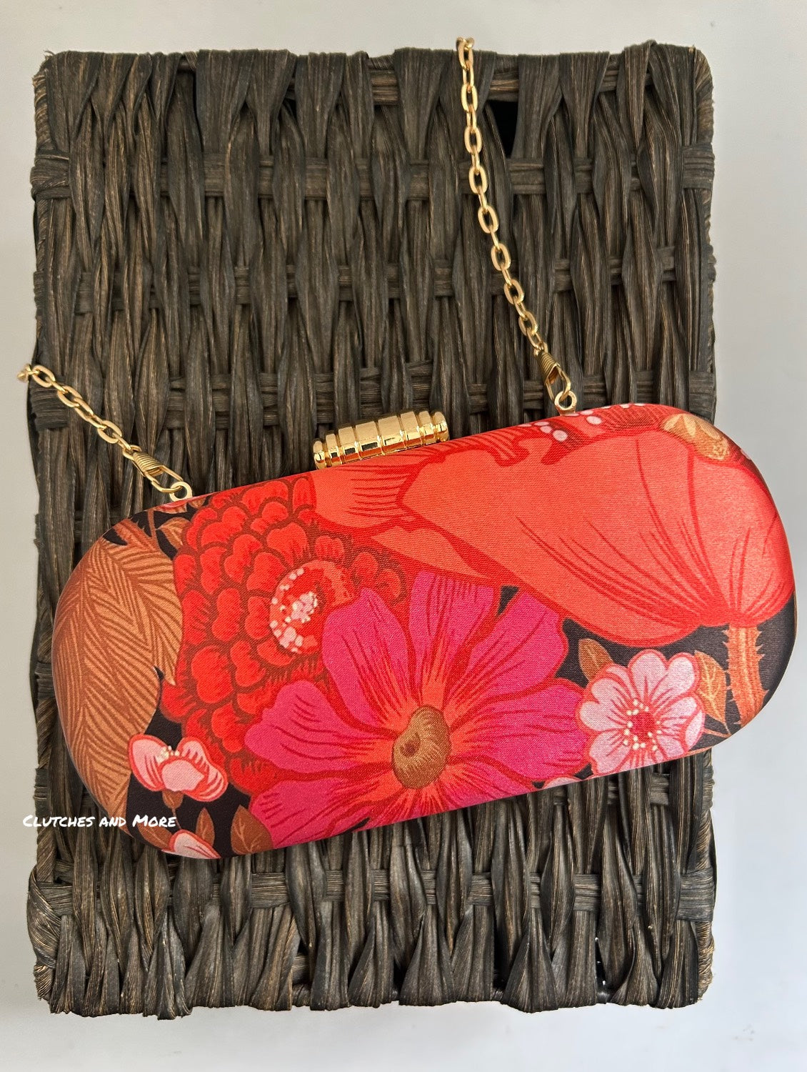 Poppy Floral Capsule Clutch Multicolored