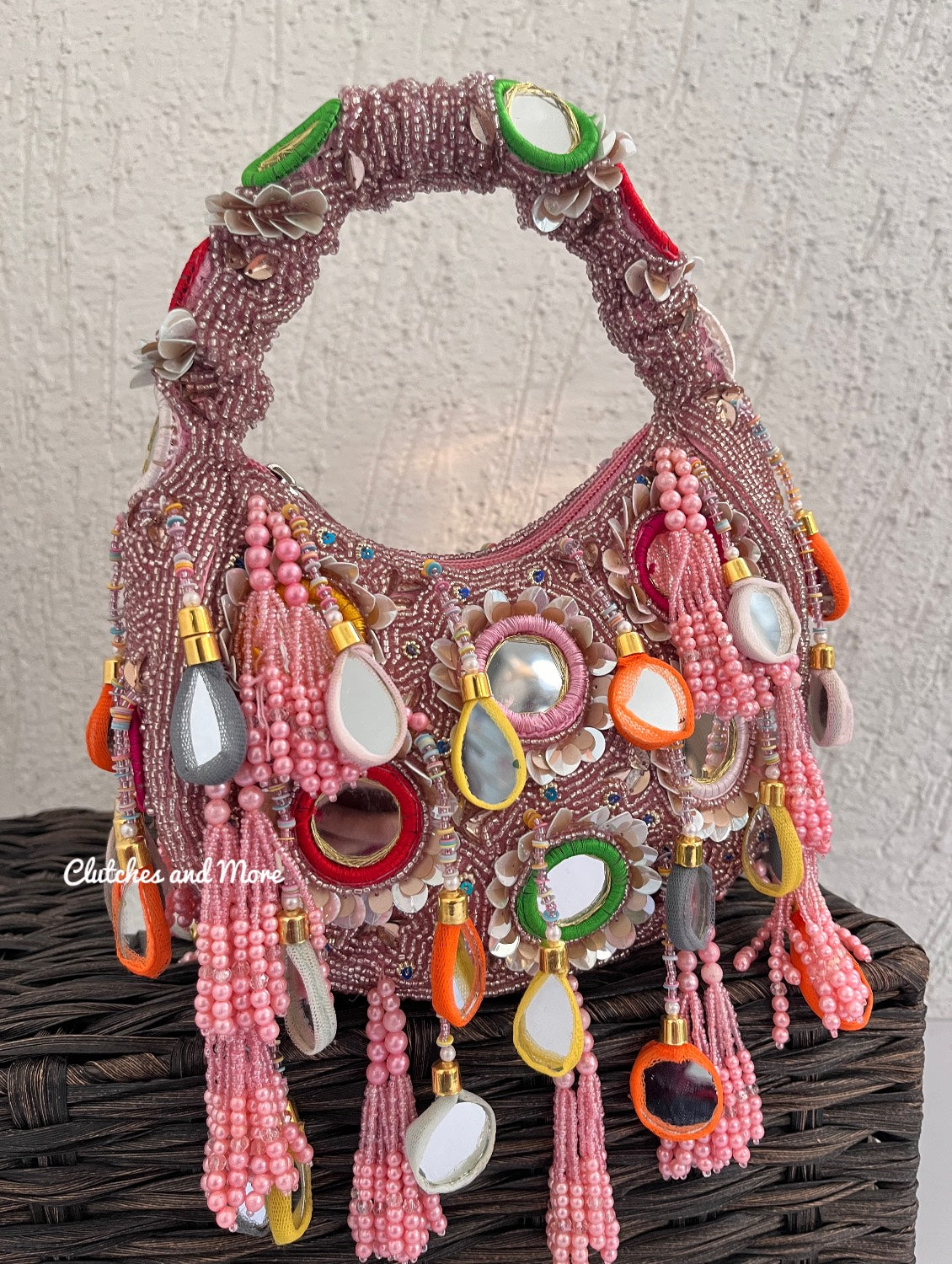 Chandni Mirror Bag Pink (Rose Gold)