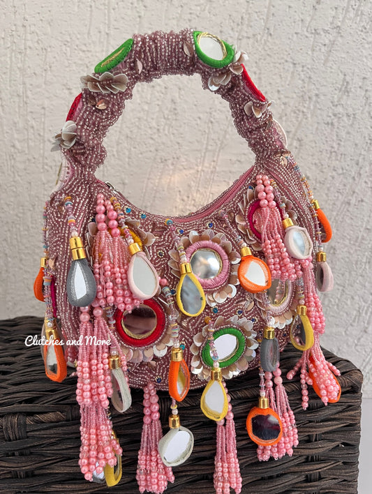 Chandni Mirror Bag Pink (Rose Gold)