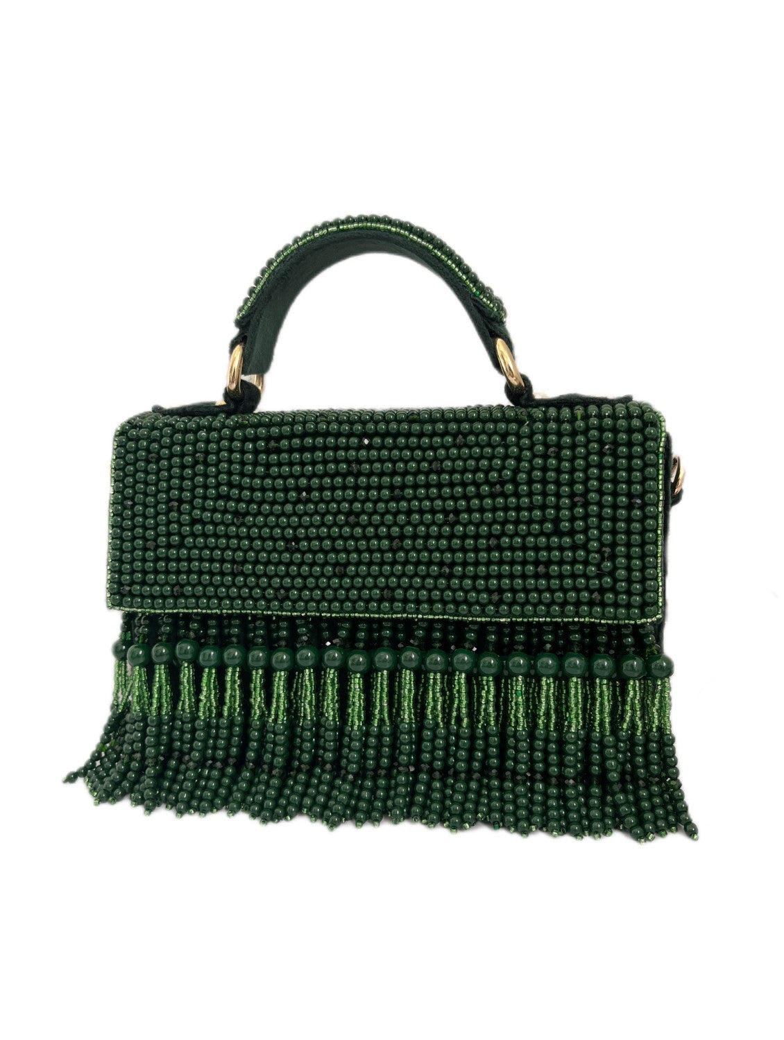 Luxe tassle Green flap bag