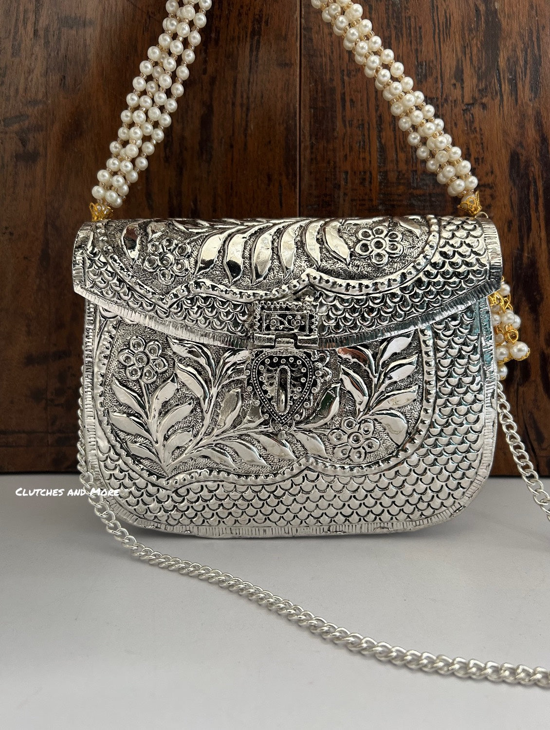 Brass Silver Leaf Clutch (Copy)