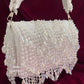 Aza White Crystal Flap Bag