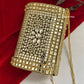 Kashish Kundan Brass Clutch Nude