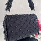 Aza Black Crystal Flap Bag