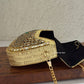 Kasika Kundan Brass Clutch Green Gold