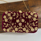 Wine Handwork Clutch Bag
