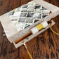 White Resin Clutch with MOP Embelishments