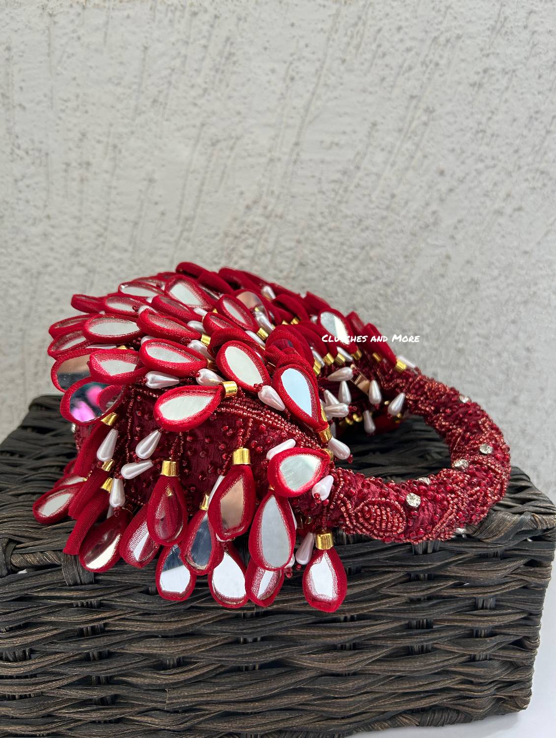 Mirror Moon Bag Maroon Red