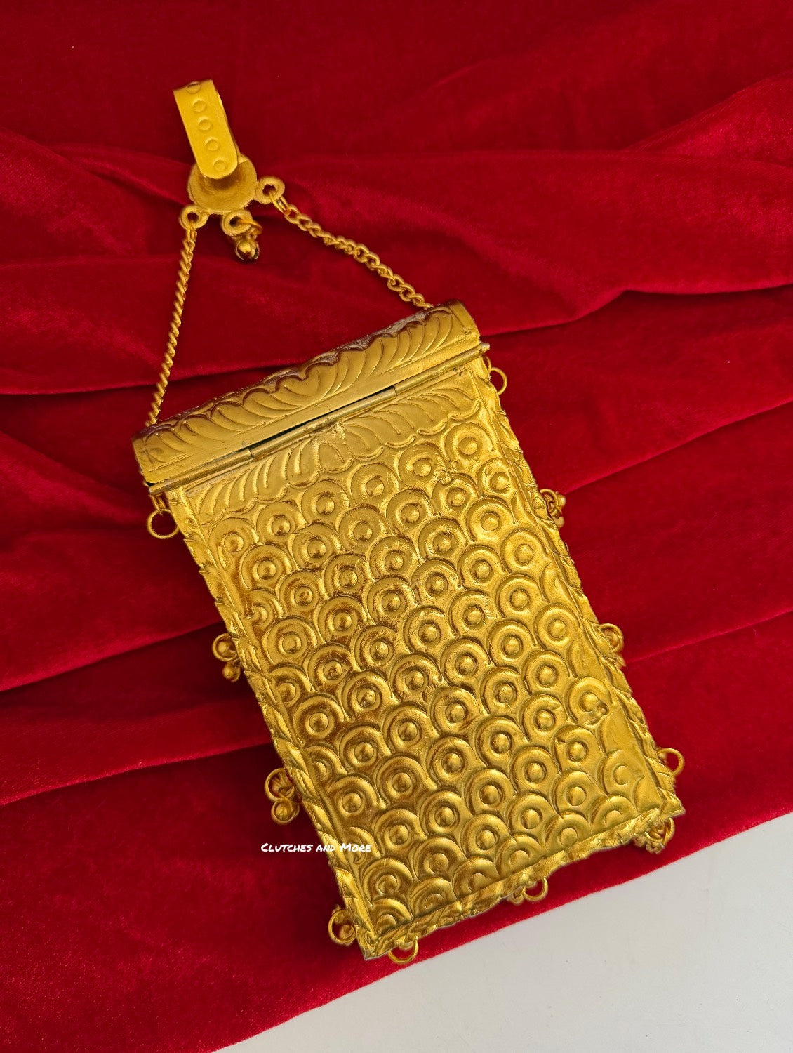 Gold Silver Brass Mobile Waist bag