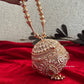 Mini Metal Potli Bag Rose Gold