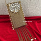 Brass Mother of Pearl Mobile Bag Gold