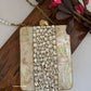 Mother of Pearl luxury clutch Gold