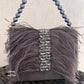 Feather Flap Bag Grey