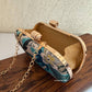 Paradise Blue Multicolored Floral Clutch