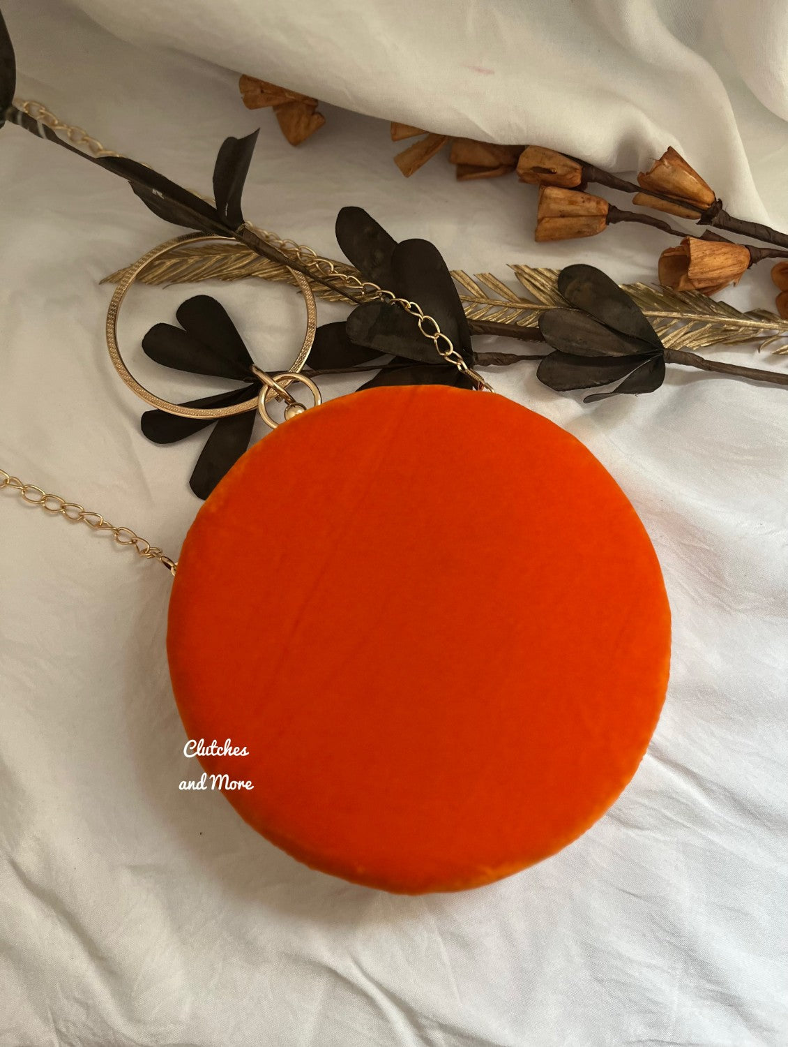 Chakra Orange Round Clutch