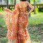 Mustard Yellow Organza Pre Draped Saree by Dorie