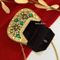 Kasika Kundan Brass Clutch Mini Green