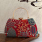 Lakhnawi Chikankari Box Clutch Red