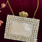 Kundan Resin clutch with Pearl Handle