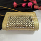 Kasika Kundan Brass Clutch Gold Rose Gold