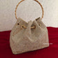 Rhinestone Bucket Bag Gold