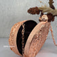 Fiza Mother of pearl luxury clutch Rose Gold