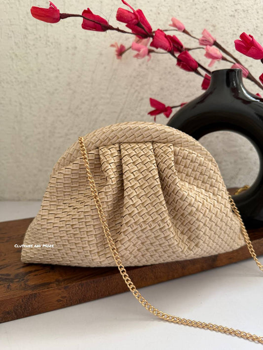 Woven Batua Bag Ivory