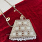 Mini MOP Brass Clutch Silver