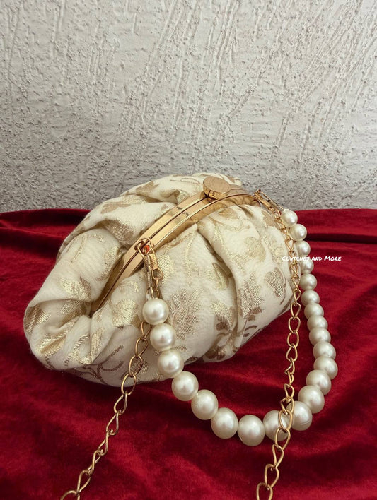 White Gold Batua Bag