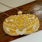 Aarohi Yellow Capsule clutch