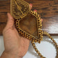 Mini Metal Triangle Ghunghroo Bag Gold