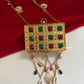 Mini MOP Brass Clutch Multicolored