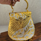 Sliver brass clutch with Gold Base