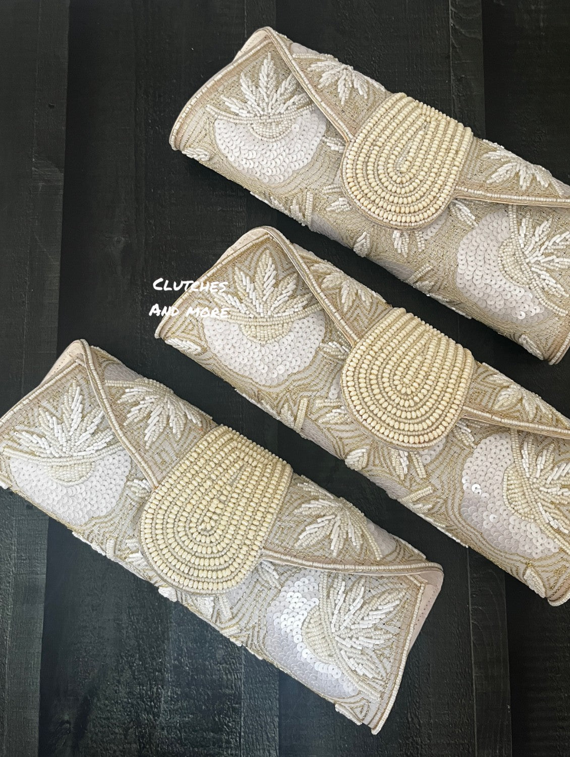 White Parchment Style Clutch