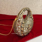 Kiana Kundan Clutch Mini Nude Gold