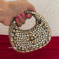 Kiana Kundan Clutch Mini Nude Gold