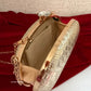 Criss Cross Capsule Bag Gold
