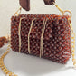 Celebrity Edit Crystal Bag Chocolate Brown