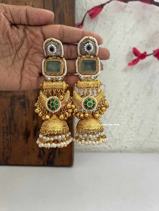 Advaita Kashmiri Earrings Pastel Green