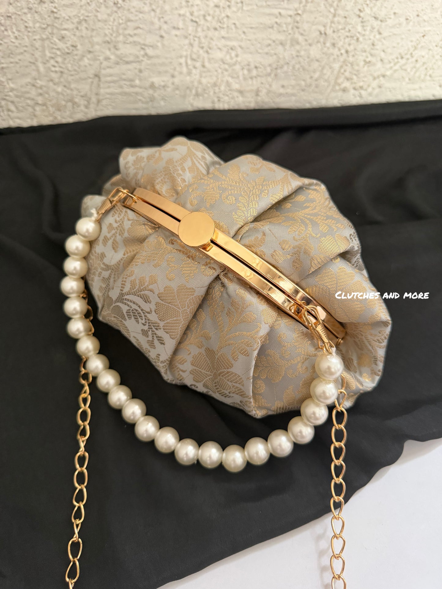 Banarsi Batua Bag Silver