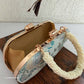 Adaa Banarsi Clutch Blue Floral